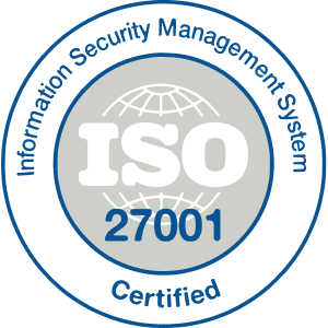 ISO/IEC 27001 certified badge