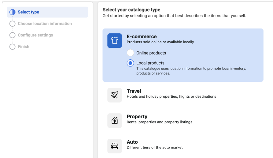 Local catalog integration with location-aware product availability
