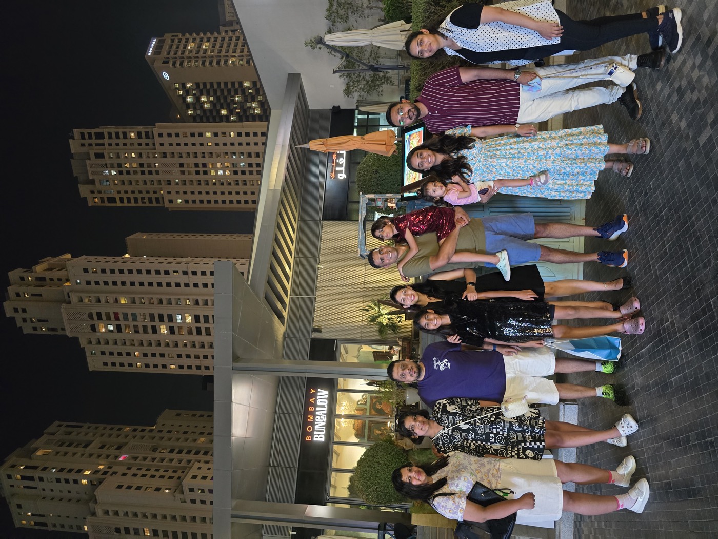 The Dubai team out together in the evening at the marina during an offsite